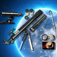 ASTRONOMICKÝ TELESKOP dalekohled + příslušenství zvětšení od 18X do 180X Barlowova čočka velká profesionální sada dárkový dalekohled pro astronomy, ohnisková vzdálenost 600 mm, dárek pro dítě