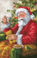 Santas Cuppa Diamond Dotz: 80x52 cm