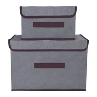 Kapazität Baumwolle Leinen Faltbox mit Deckel Kleidung/Spielzeug Lagerung  Haushalt Organisation
