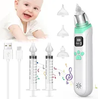 Nasensauger Baby Elektrisch, Multifiction 2 in 1 Nasensauger Staubsauger für Neugeborene, mit 3 Saugstufen und 3 Silikondüsen Anti Reflux