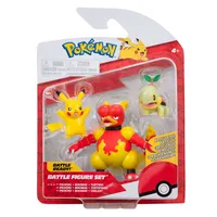 Battle Figure 3 Chelast, Pikachu #9, Magmar