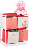 relaxdays Kinderregal Schwan mit Boxen