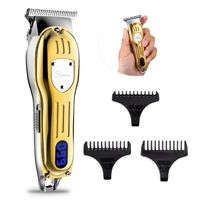 HATTEKER Haarschneidemaschine für Herren Bartschneider Mini Akku-Haarschneide-Set Gold