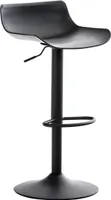 DELUKE® Barhocker höhenverstellbar Schwarz JUTO - Kunststoff, 68,5-94x43x44cm | Barhocker mit Lehne Tresenhocker Barstuhl Küchenhocker Thekenhocker hoher Stuhl