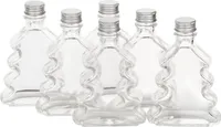 6x Tannenbaumflasche 200ml leere Flasche zum Befüllen Likörflasche