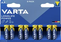 Varta, Longlife Power Mignon AA Bateria, 8 sztuk (PRODUKT Z NIEMIEC)
