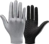 Rockbros Atmungsaktive Vollfinger-Fahrradhandschuhe Grau M