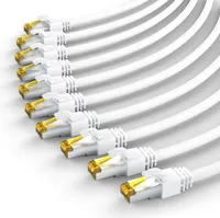 Primewire 10x LAN-Kabel CAT.7, RJ-45 (Ethernet), Gigabit Ethernet S/FTP Netzwerkkabel, 10000 Mbit/s, Patchkabel - 0,5m