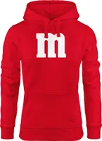 Kapuzen-Pullover Damen Gruppen-Kostüm M Aufdruck Kostüm Fasching Karneval Verkleidung Hoodie Moonworks® rot L
