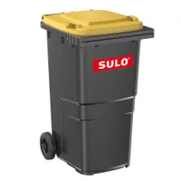 Mülltonne 240 Liter SULO CITYBAC CLASSIC  Grau mit Gelbem Deckel | Der Standard | Deutsche Straßenstellung