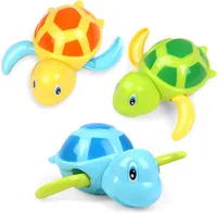 Kleinkind Badespielzeug 1 2 3 4 5 Jahre alt, Kinder Pool Spielzeug, Baby Spaß Wind-up schwimmende Schildkröte Badespielzeug Gelb