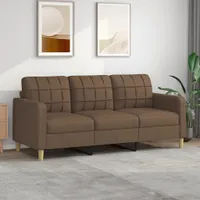 Möbel 3-Sitzer-Sofa Braun 180 cm Stoff - Klassische Sofas 359102