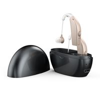 Hörverstärker Wiederaufladbares Hörgerät mit Geräuschunterdrückung, Ladeetui und Lautstärkeregelung