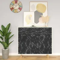 vidaXL Selbstklebende Möbelfolie Schwarz Steinoptik 500x90 cm PVC