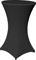 Stehtisch Husse Schwarz Ø 80 cm mit Fußlaschen Stretch