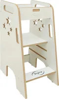 Skyline Steh und Lernturm Baby ab 1 Jahr Montessori Learning Tower Höhenverstellbar Tritthocker Kinder Indoor Möbel Kinderzimmer Trittschemel Kitchen