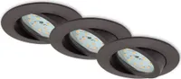 Briloner LED Einbauleuchten industrial3er-Set 3xLED-Modul (7232-031)