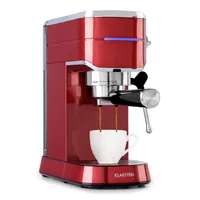 Klarstein Futura, espreso kávovar, portafiltr, 1450W, 20bar, napěňovač, červený