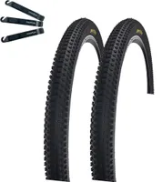 2 x Roverstone 27,5" Fahrradreifen Schwarz 54-584 (27,5 x 1,95) inkl. maxxi4you Reifenheber