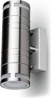 Záhradné nástenné svietidlo V-TAC GU10 Acid Glass Top/Bottom IP44 VT-7632