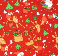 Geschenkpapier Rentier Rudolph 70cm x 2m Rolle Rot
