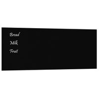 vidaXL Magnettafel Wandmontage Schwarz 100x40 cm Hartglas