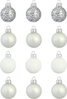 Weihnachtskugeln Set silber - weiß