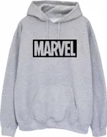 Marvel - Mikina s kapucňou a logom pre mužov BI1823 (XL) (sivá)
