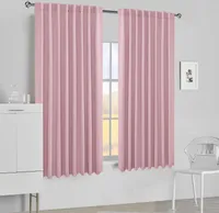 2 Stück, Verdunkelungsvorhänge Gardinen Thermisch Isoliert Gardinen Für Schlafzimmer Wohnzimmer, 132x160cm, Rosa