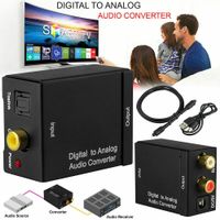 Optisch Koaxial Toslink Digital zu Analog Audio Konverter Adapter RCA L/R Kabel
