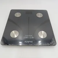 RENPHO Personenwaage Körperfettwaage, Waage Personen mit App 180 kg/400 lbs, Körperwaage Digital Bluetooth Körperanalysewaage für Körperfett, BMI, Muskelmasse, Protein, BMR, Schwarz