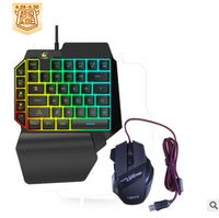 39 Tasten Einhand Gaming Tastatur RGB-Lichteffekt Einhandtastatur Keyboard PC DE Keyboard