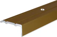 PROVISTON | Winkelprofil | Aluminium eloxiert | Goldfarbig | Breite 24.5 mm | Höhe 10 mm | Länge 1000 mm | Gebohrt | Treppenkantenprofil | Treppenwinkel | Treppenkante | Kombiwinkel | 1 Stück