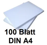 100 Blatt DIN A4 Sublimationspapier / Thermo-Transferpapier Für Sublimationsdruck