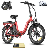 E-Bike Rostfreie Aluminiumlegierung 36 V 20 Ah 720 Wh City e bike 20 Zoll Wasserdicht IP54 bis zu 110 - 150 km mit 7 Gang, Rot