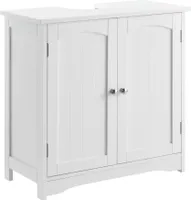 [en.casa] Szafka łazienkowa biała - 60 x 60 x 30cm - Szafka podumywalkowa Umywalka Meble łazienkowe