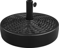 Yaheetech Sonnenschirmständer Gartenschirmhalter in Ratten-Optik Φ 50 cm Rund Schirmgewicht mit Wasser/Sand Befüllbar für Schirmstänge Φ 38/48 mm