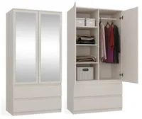 Šatníková skriňa do predsiene 90 cm so zrkadlom TAAVI - kašmír