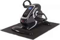 ELONEO 2in1 Arm- und Beintrainer Mini Bike Pedaltrainer mit Motor, inkl. Trainingsdisplay, Massage-Handgriffe Anti-Rutschmatte, ideal für Senioren, Mini Heimtrainer schwarz