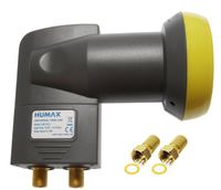 Humax Twin Universal LNB, 2 F-Stecker, Integrierter Wetterschutz, LTE-Filter