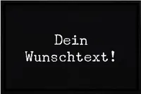 personalisierte Fußmatte mit Wunschtext eigener Text personalisierbares Geschenk rutschfest & waschbar Moonworks® weiß 60x40cm