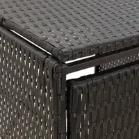 vidaXL Box na odpadky na 4 tony čierny 274x80x117 cm Poly ratan