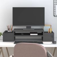 Monitorständer Grau 70x27,5x15 cm Massivholz Kiefer , Monitorständer Design 2024