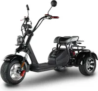 Elektrický skútr BILI COCO DREIRAD HM 2000 W, 60V 20Ah lithiová baterie, 45 km/h, černý