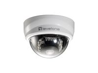 LevelOne Feste-Dome-Netzwerkkamera, 2 Megapixel, 802.3af PoE, Tag/Nacht, IR-LEDs, IP-Sicherheitskamera, Innen & Außen, Kabelgebunden, CE, FCC, Onvif, Tisch/Decke, Schwarz, Weiß