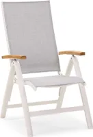 2x skládací židle Cavalese bílá/dřevo