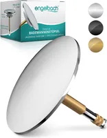 Engelbach® Badewannenstöpsel mit Universaler Passform - Doppel Dichtung, Chrom