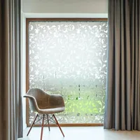 Stilvolle Sichtschutzfolie für Glasfenster – dekorative, statisch haftende Fensterfolie – 55 x 55