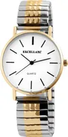 Damenuhr Edelstahl Armbanduhr bicolor Analog Quartzwerk Excellanc 1700036-003