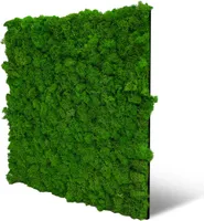 0,27m² 3d Paneele Moos Paneelen Mooswand Wandpaneele Deckenpaneele Schalldämmung PET Filz (11101 - Rich Green)